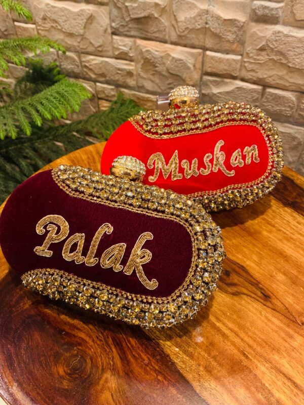 Classy stone work clutches