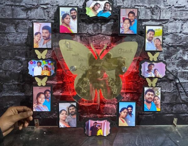 butterfly wall clock