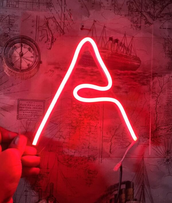 Single letter neon light