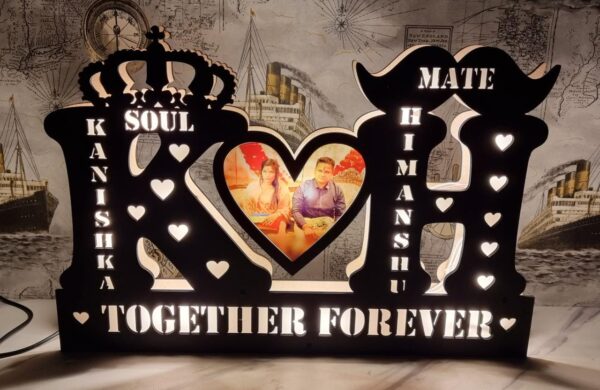 Name Initials Photo frame with Heart