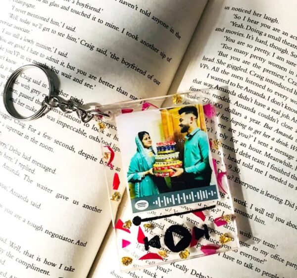 Resin spotify keychain