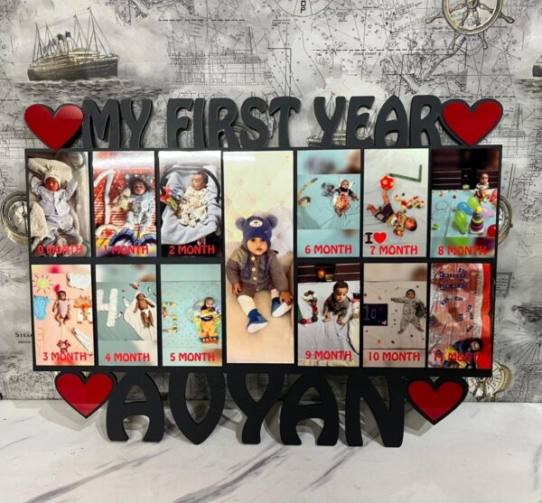 First year baby frame