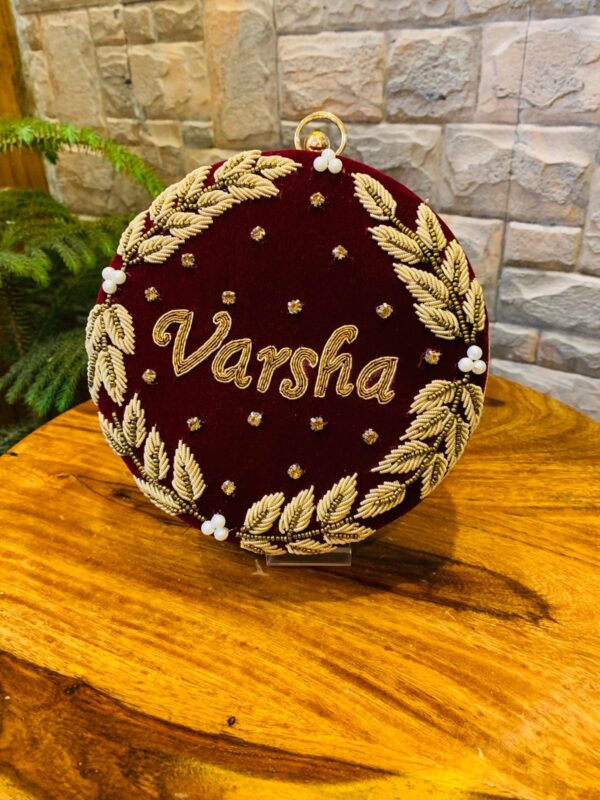 Classy Handwork Round Clutch