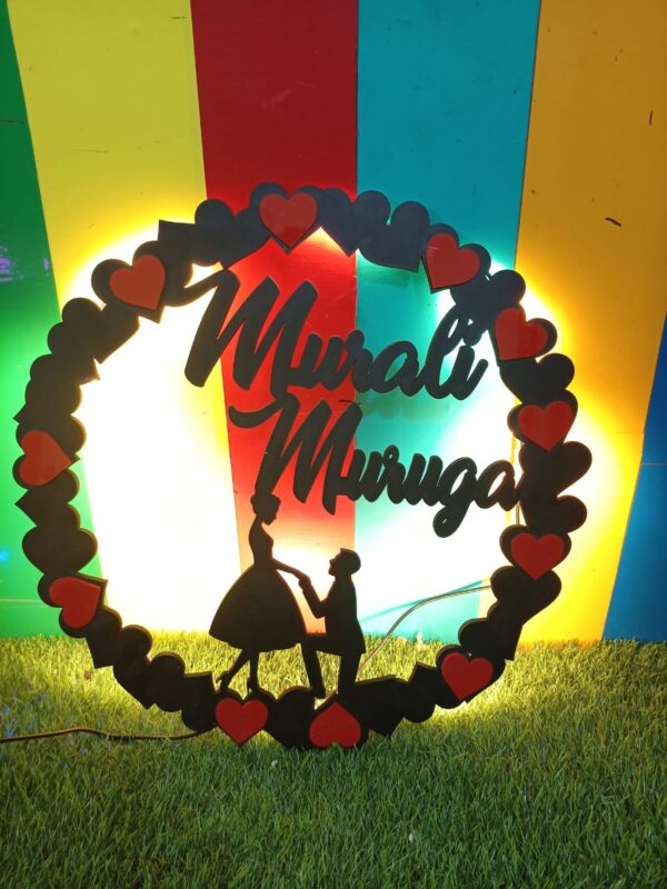 led prop with red heart