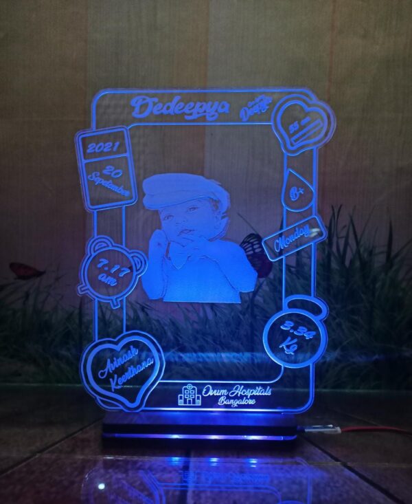 Acrylic New Born Baby Frame