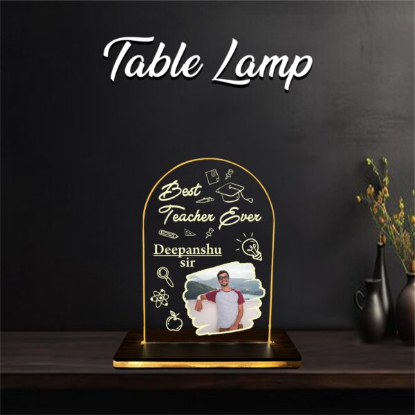 Personalized LED Table Frame – Custom Photo Lamp with Adapter & Box Packing